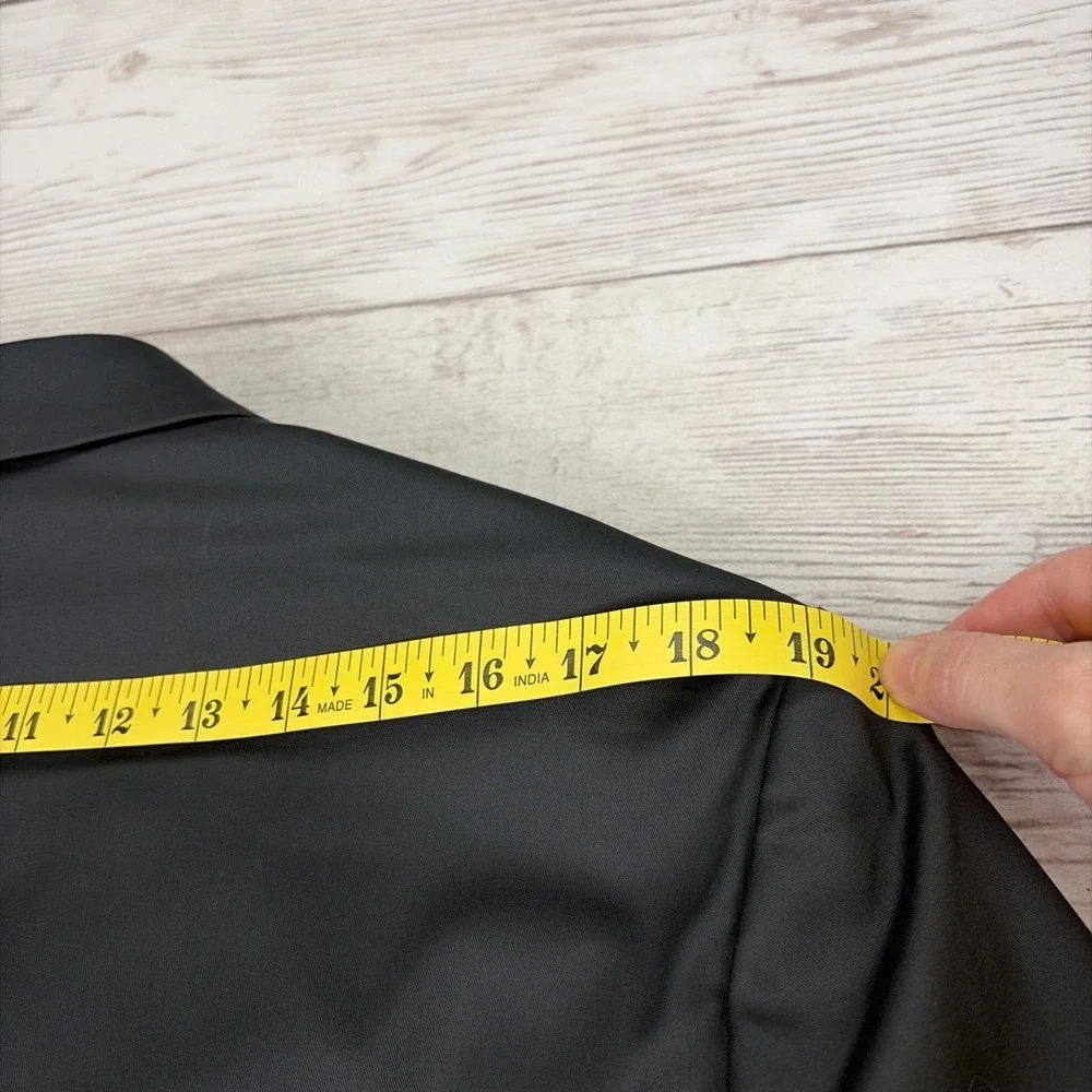 Banana Republic Men's 44R Black Cotton Suit Jacket Blazer Tailored Fit Excellent